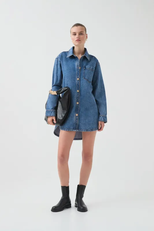 Blues Denim Shirt Dress sold by Aje