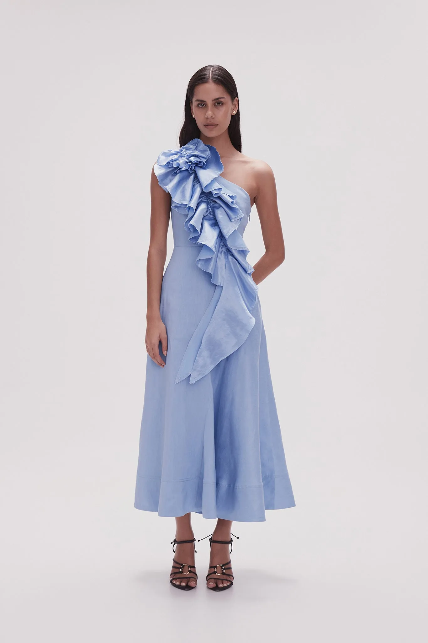 Adelia Ruffle Midi Dress sold by Aje product image thumbnail 3