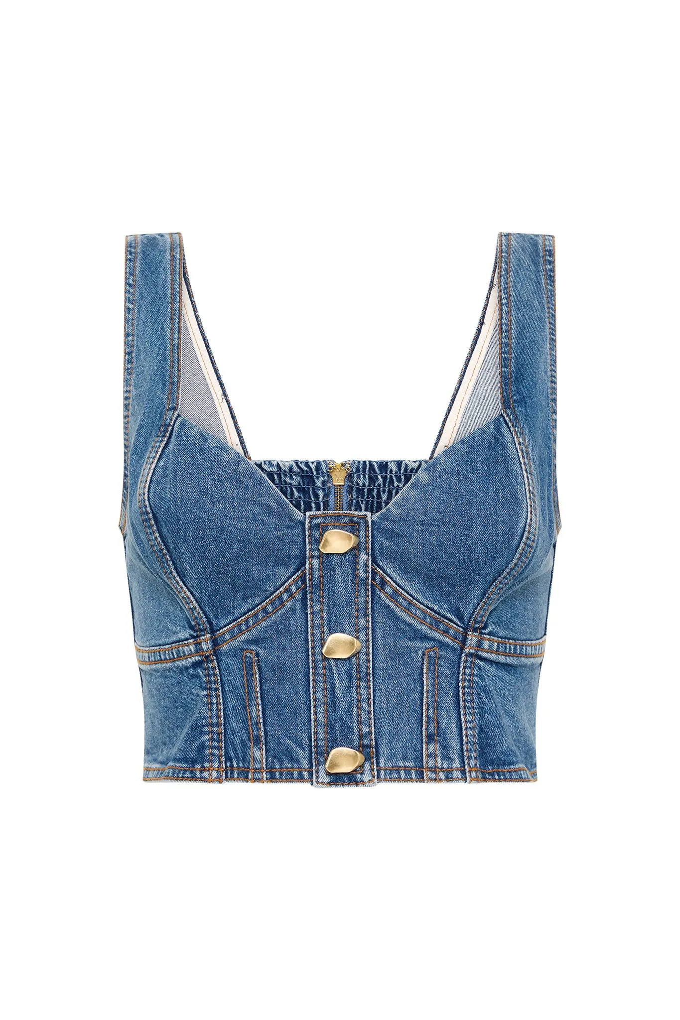 Elena Denim Cropped Bustier sold by Aje product image thumbnail 2