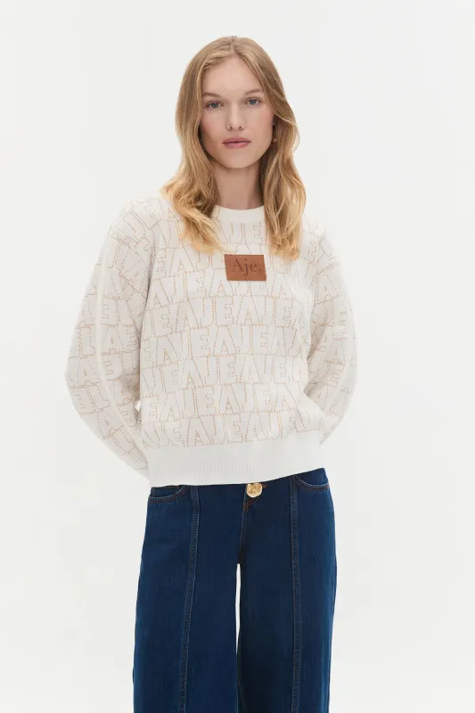 Lasa Logo Knit Jumper sold by Aje