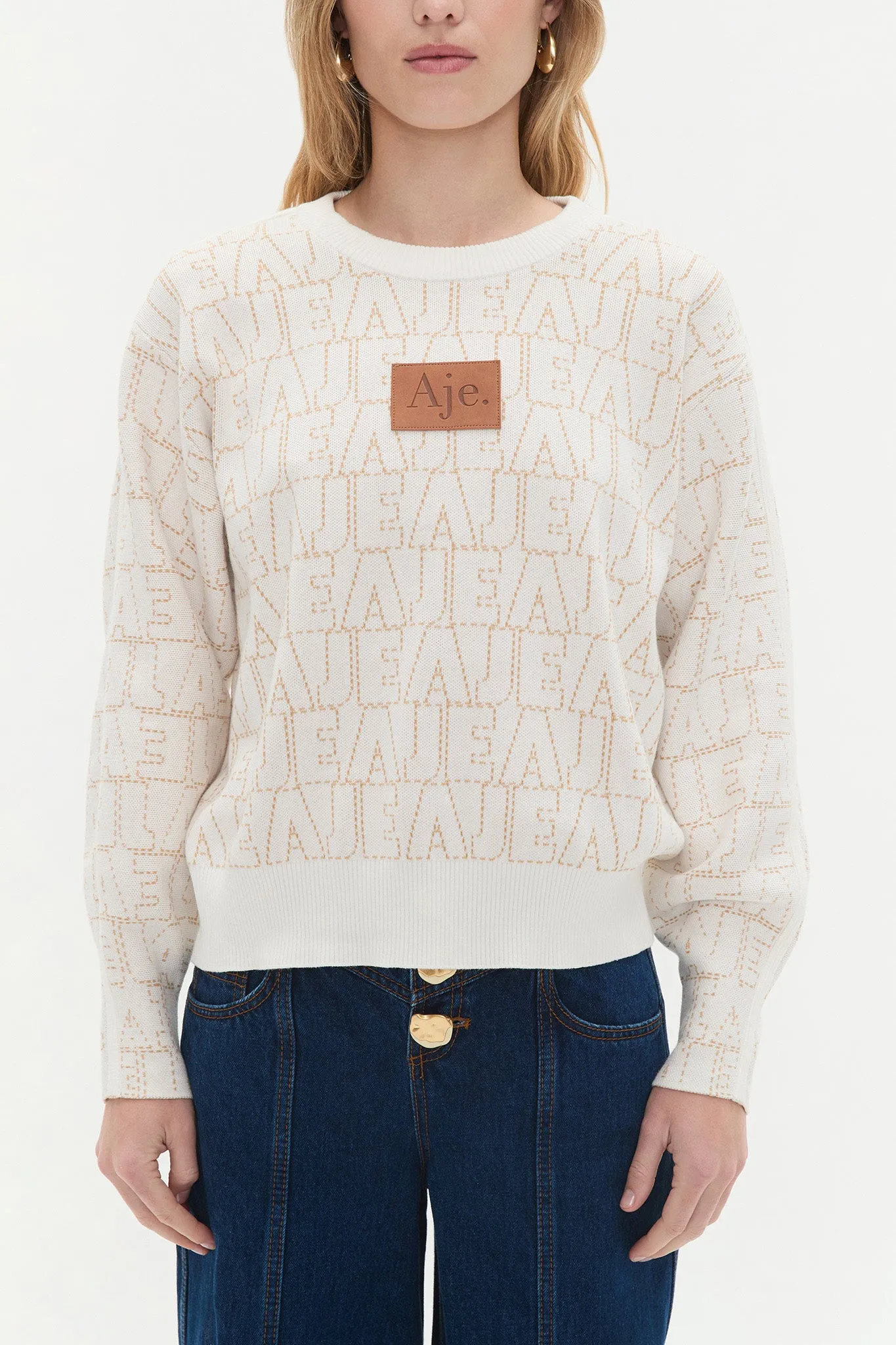 Lasa Logo Knit Jumper sold by Aje product image thumbnail 4