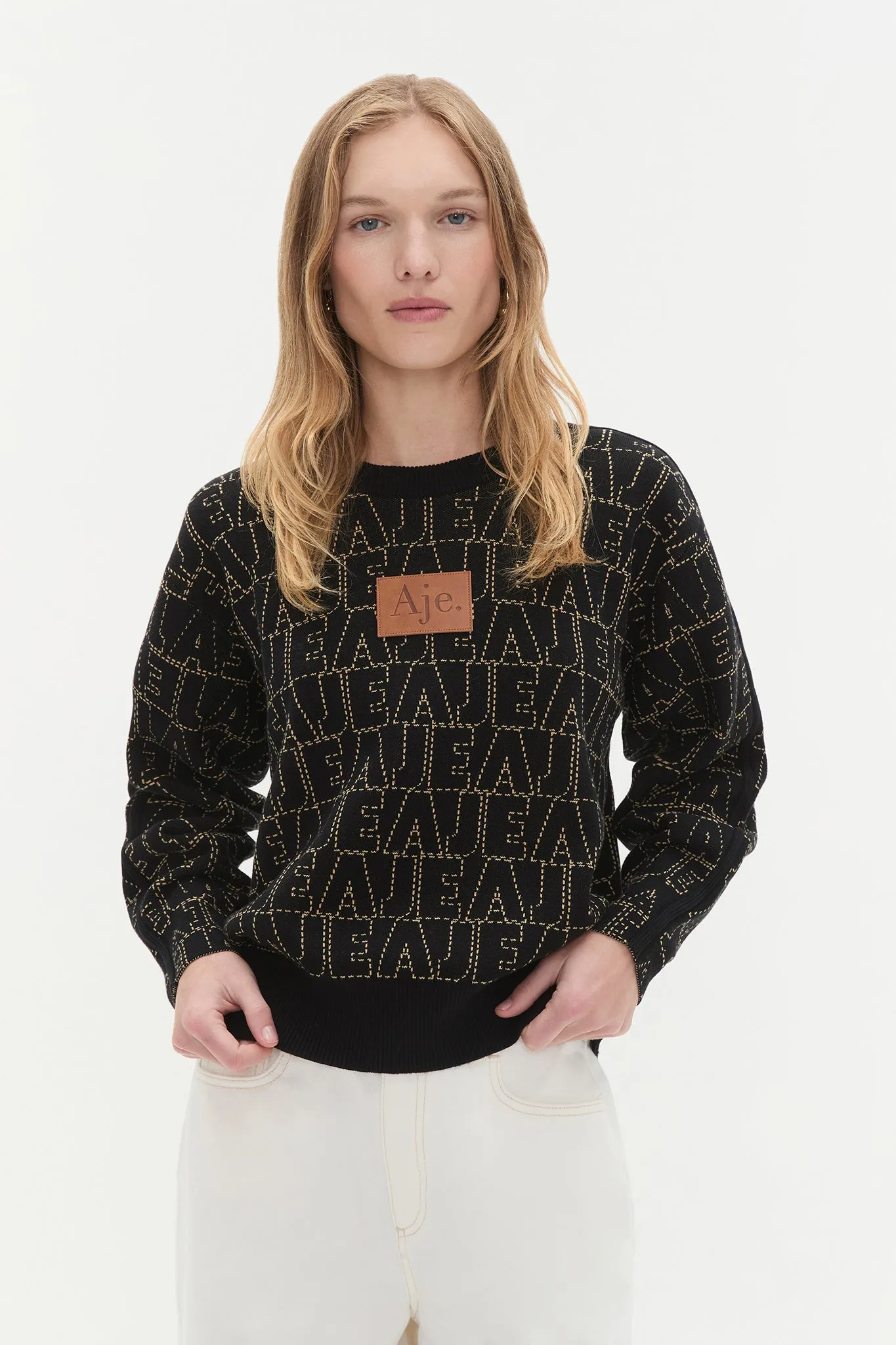 Lasa Logo Knit Jumper sold by Aje product image thumbnail 5