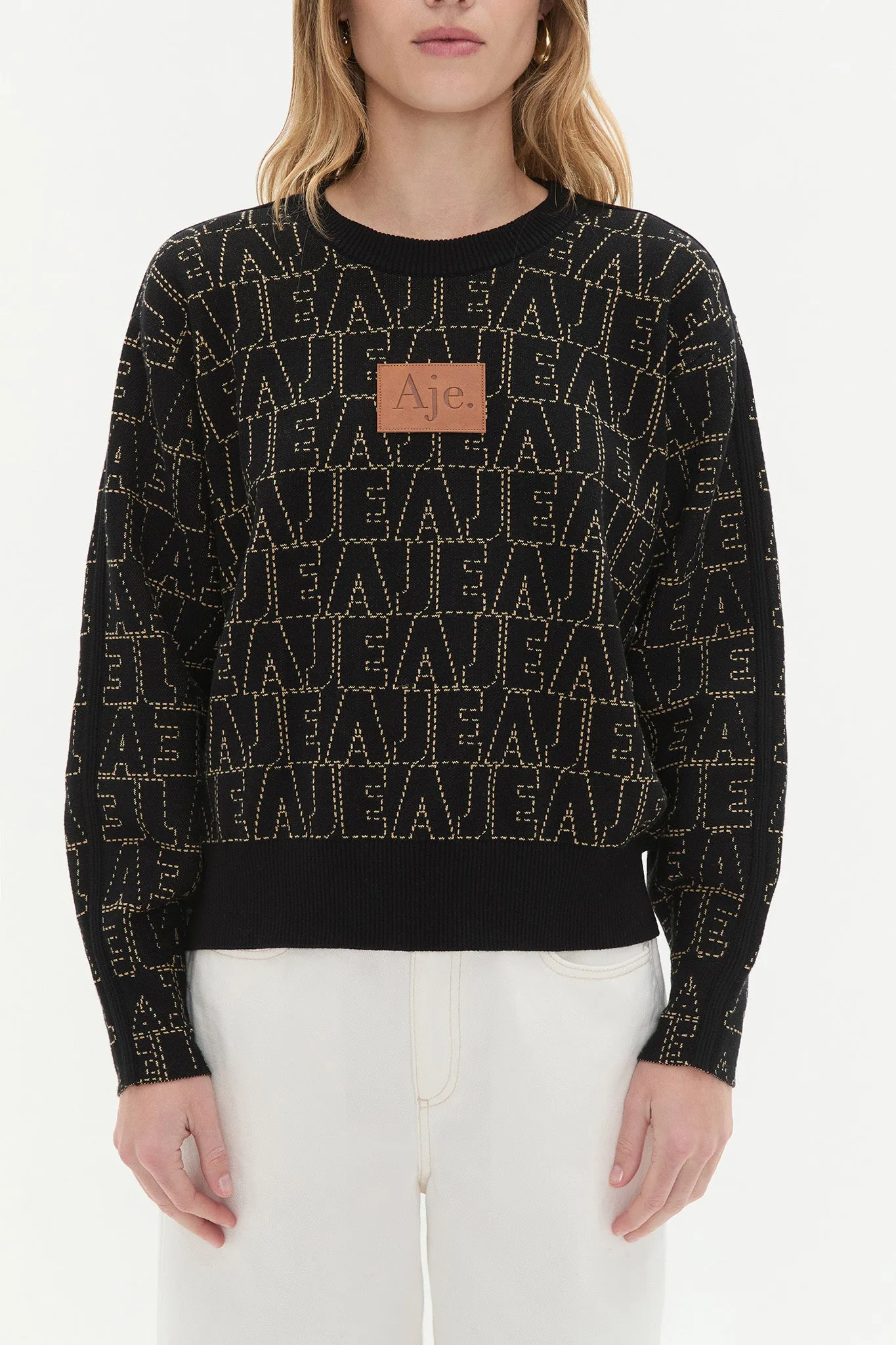 Lasa Logo Knit Jumper sold by Aje product image thumbnail 4