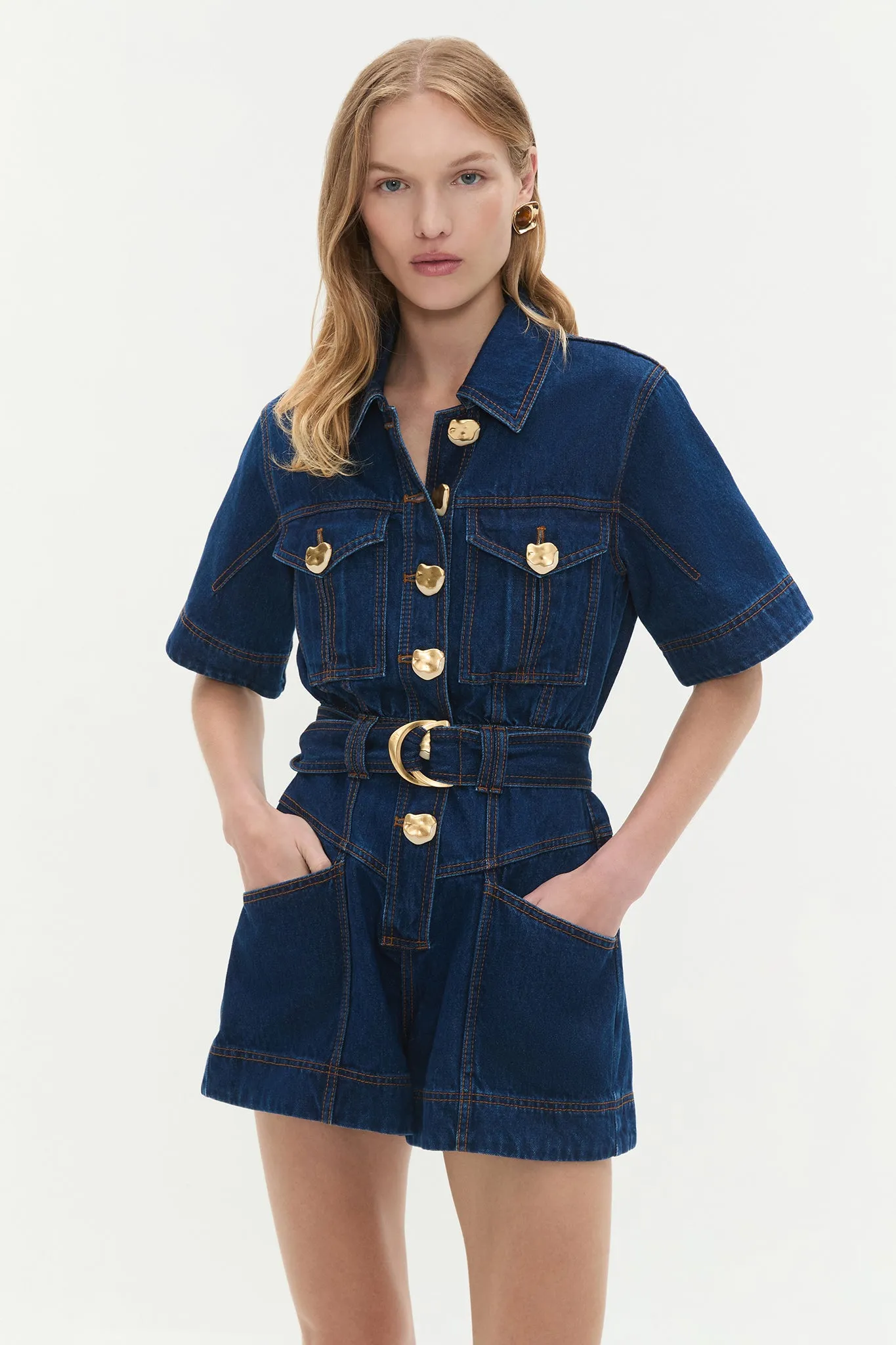 Gianna Denim Playsuit sold by Aje product image thumbnail 4