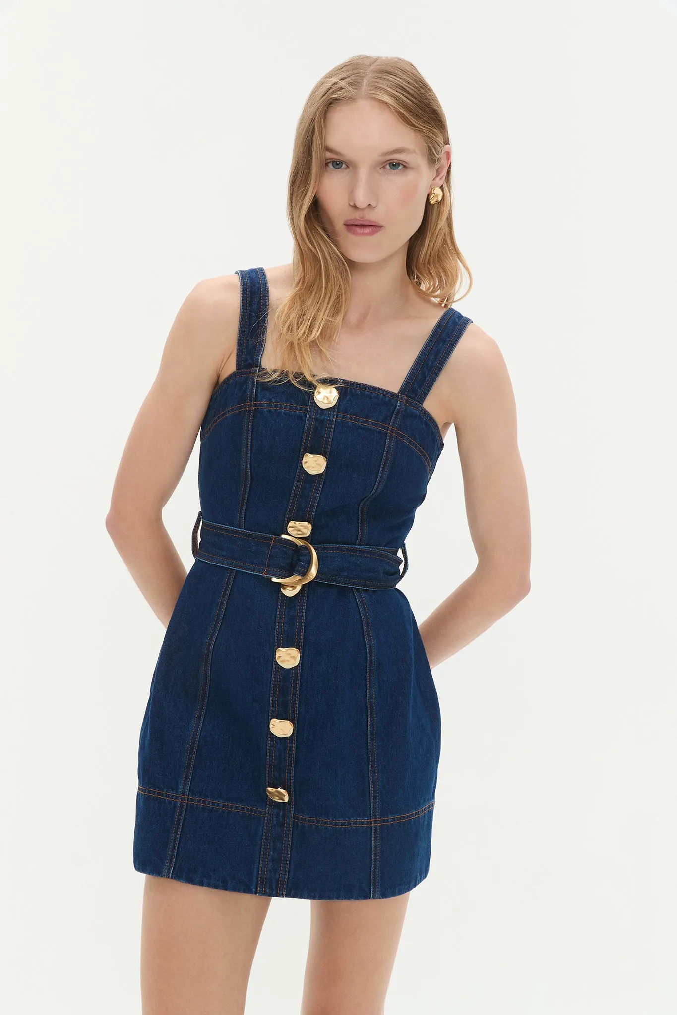 Gianna Denim Mini Dress sold by Aje