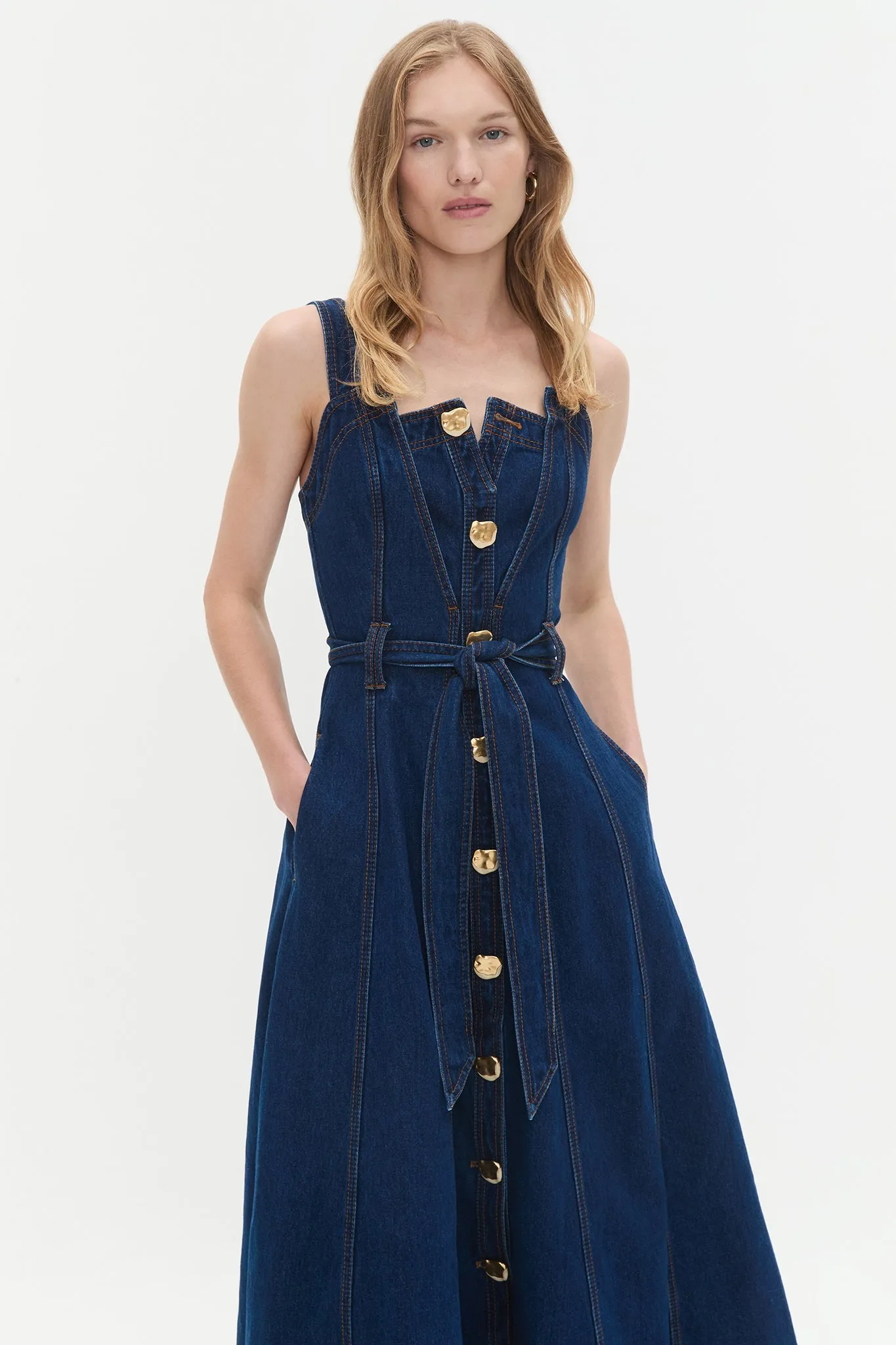 Gianna Denim Midi Dress sold by Aje product image thumbnail 4