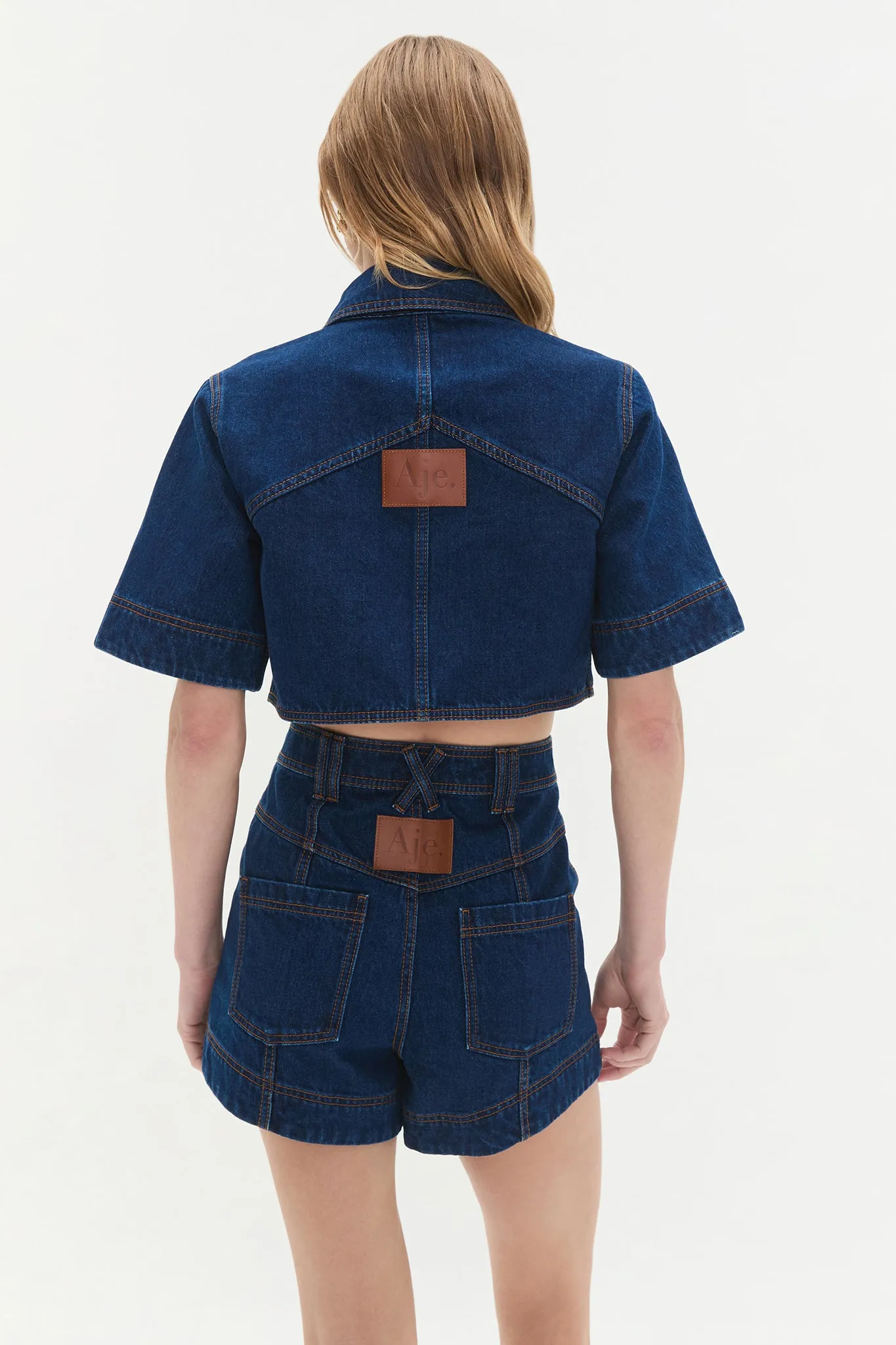 Gianna Denim Cropped Top sold by Aje product image thumbnail 5