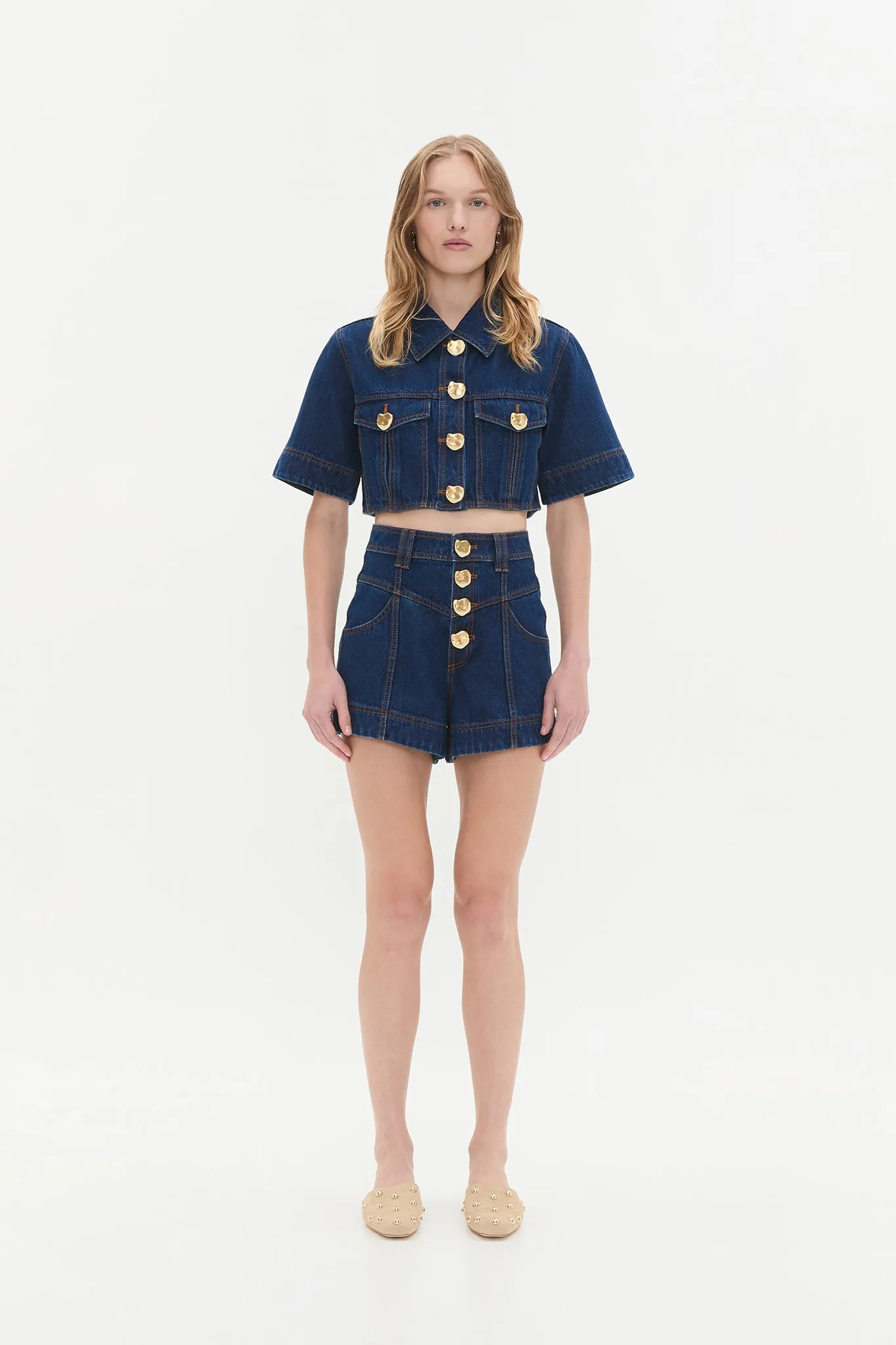Gianna Denim Cropped Top sold by Aje product image thumbnail 3