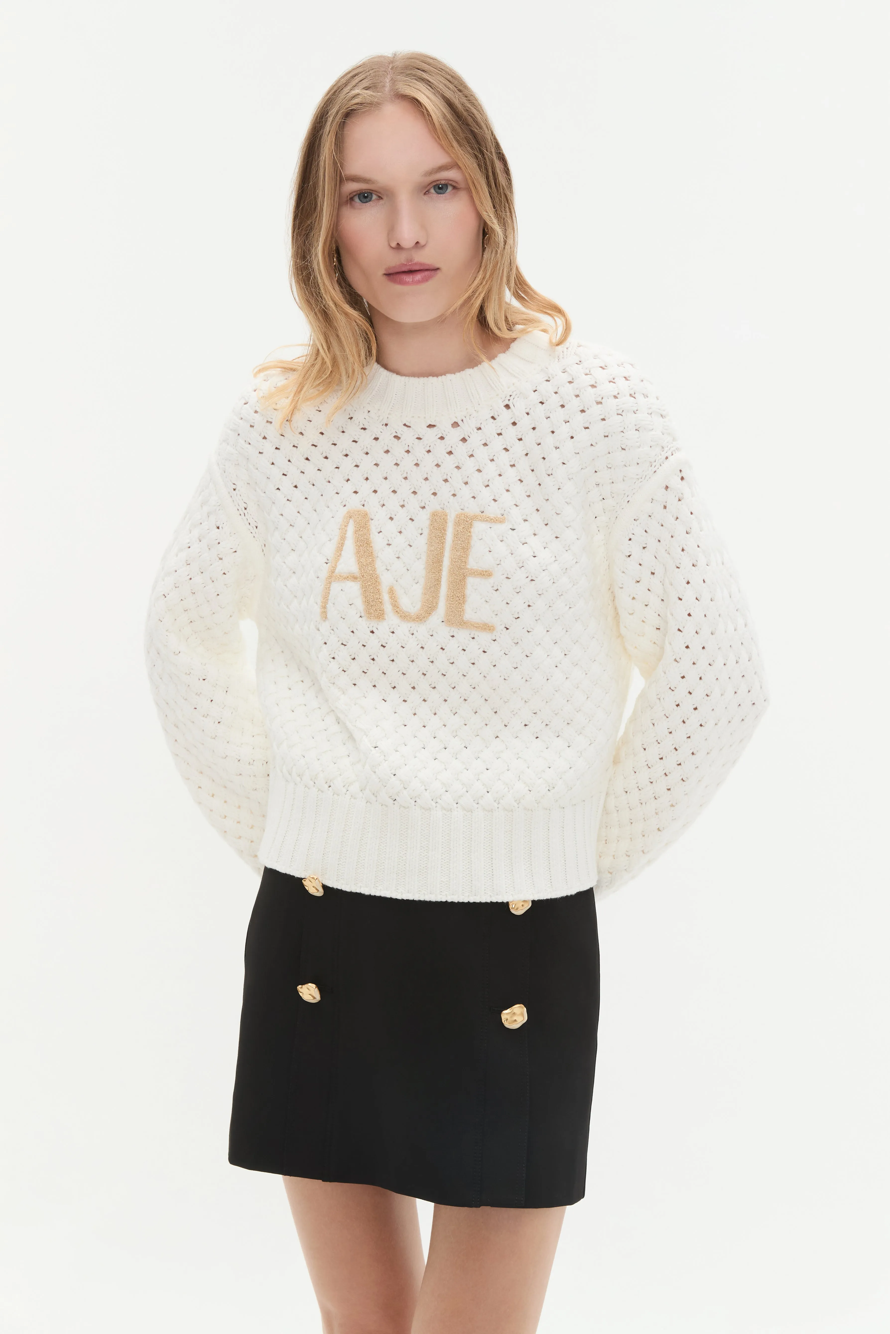 Chance Logo Knit Jumper sold by Aje