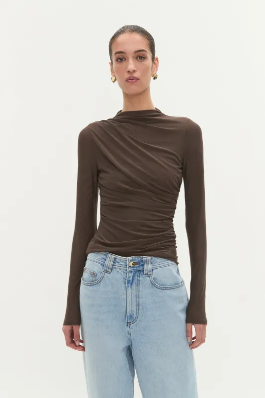 Saturn Mesh Top sold by Aje