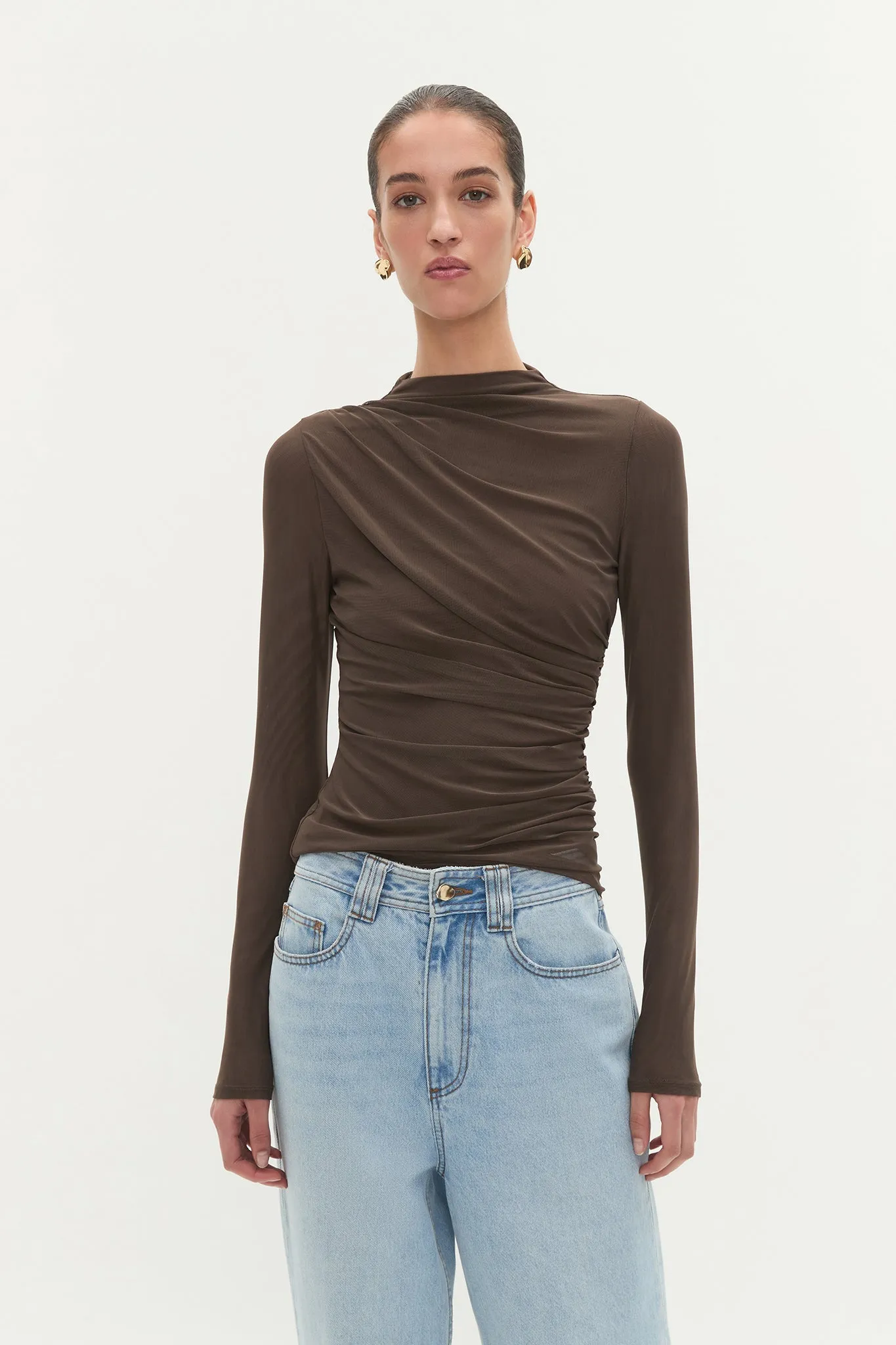 Saturn Mesh Top sold by Aje