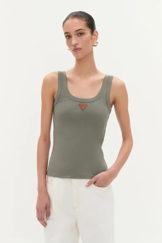 Cowrie Scoop Tank sold by Aje