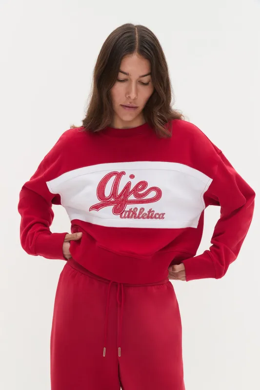 Varsity Logo Crew Jumper 401 sold by Aje