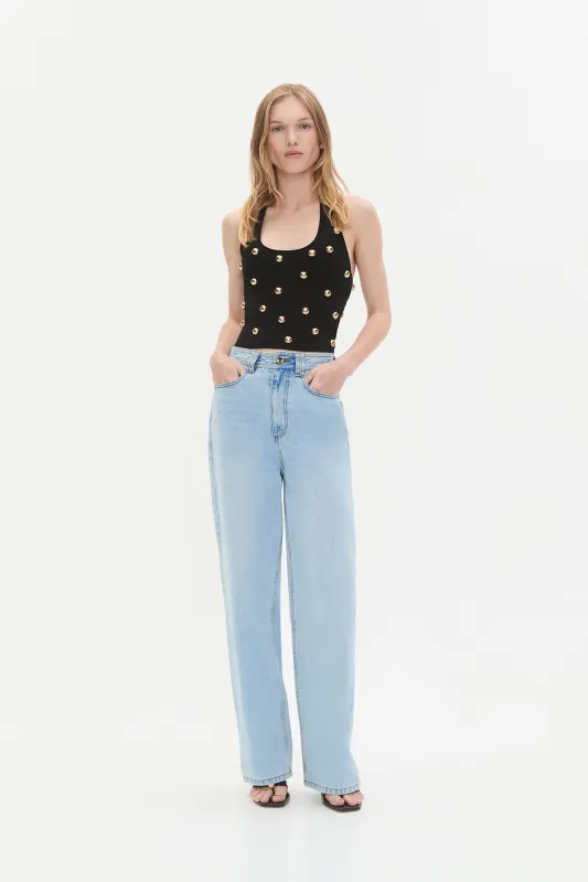 Leah Knit Halter Top sold by Aje