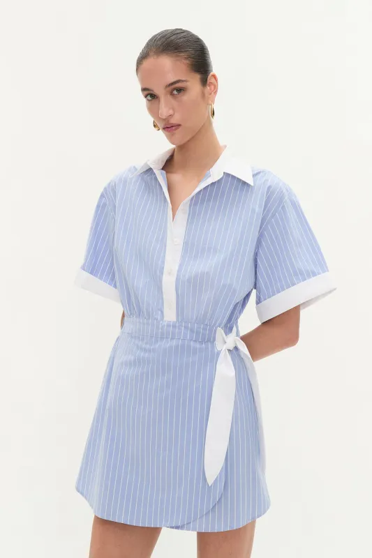 Palmer Striped Shirt Dress sold by Aje