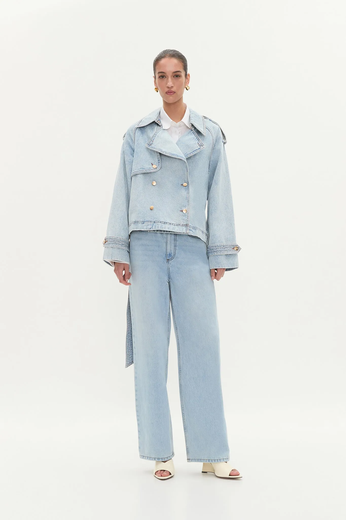 Flynn Cropped Trench sold by Aje product image thumbnail 5