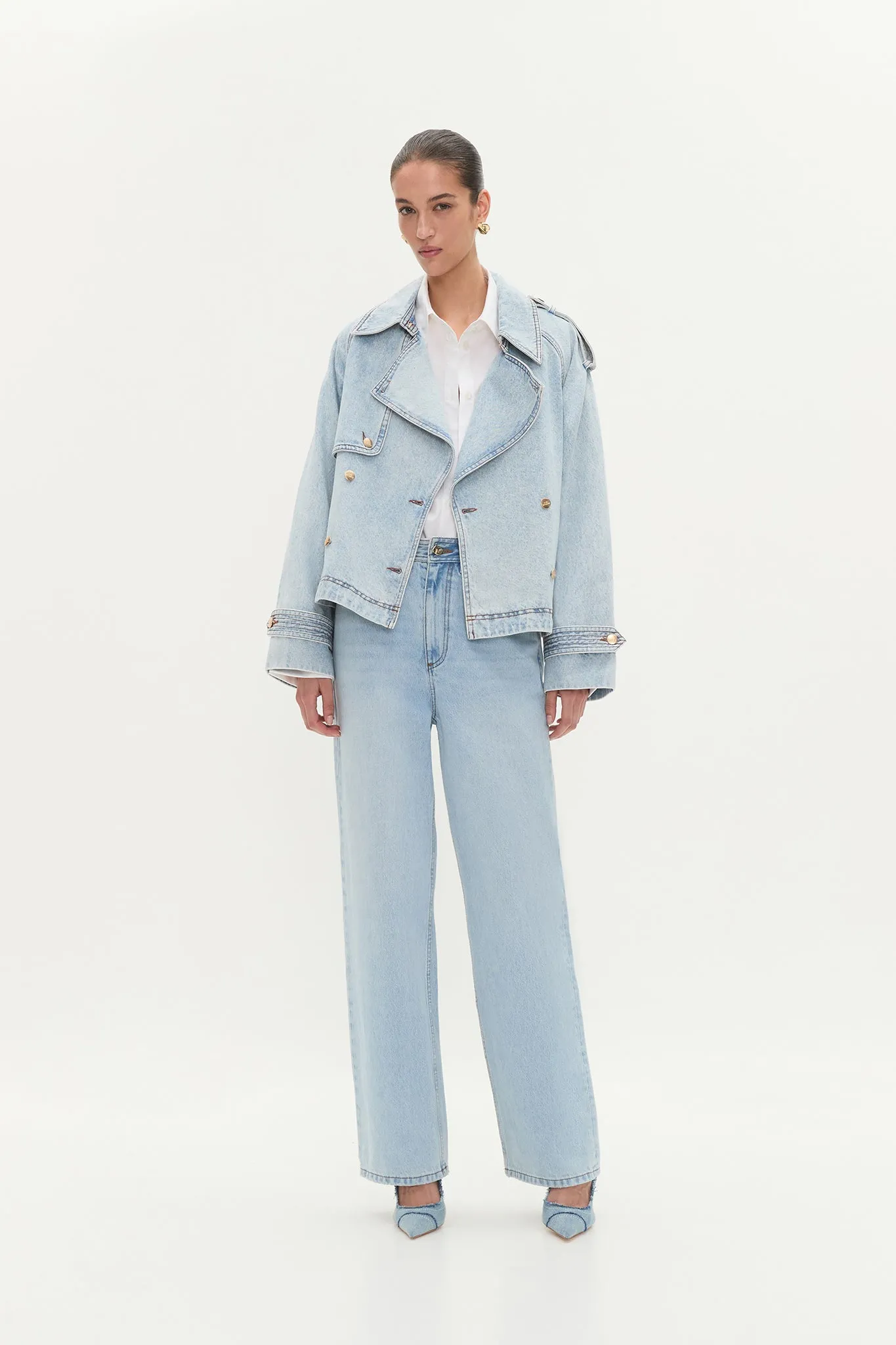 Flynn Cropped Trench sold by Aje product image thumbnail 3