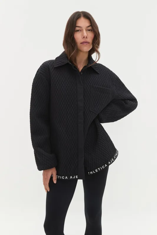 Quilted Logotape Shirt 406 made by Aje