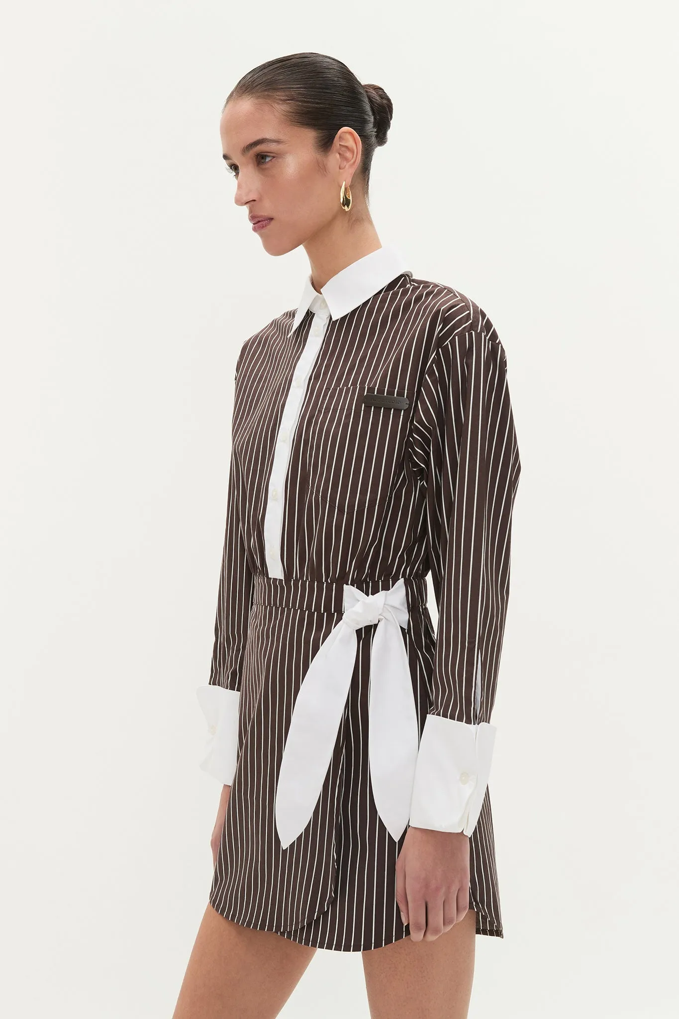 Palmer Striped Shirt Dress sold by Aje product image thumbnail 4