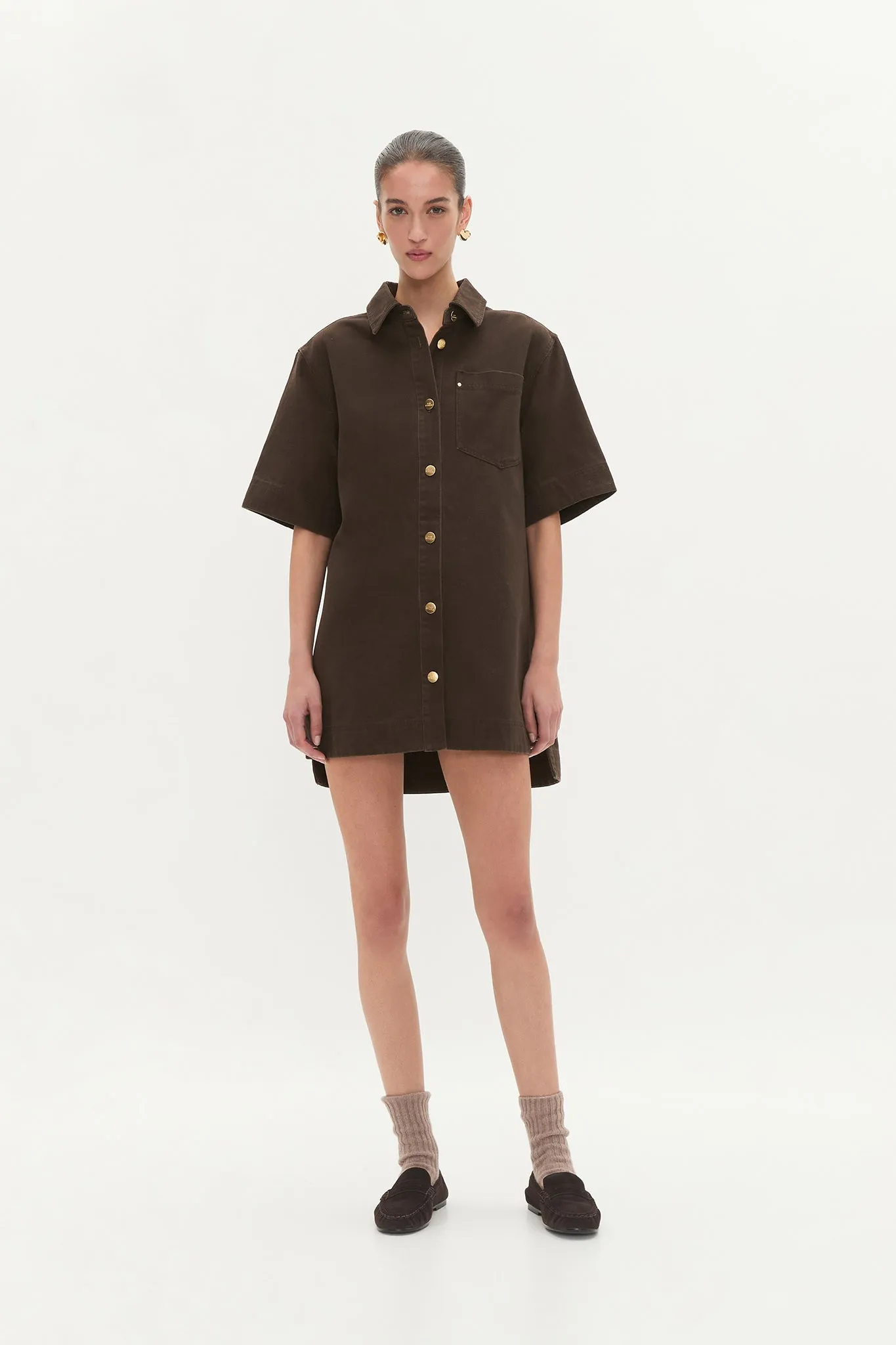 Junee Denim Shirt Dress sold by Aje