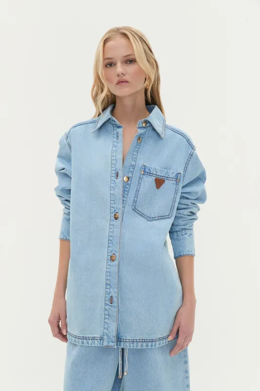 Flynn Split Back Shirt sold by Aje