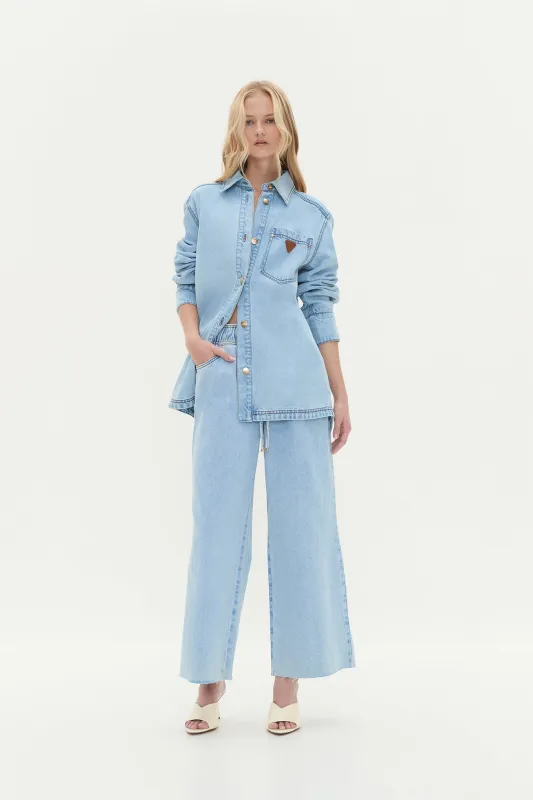 Flynn Crop Denim Jeans sold by Aje