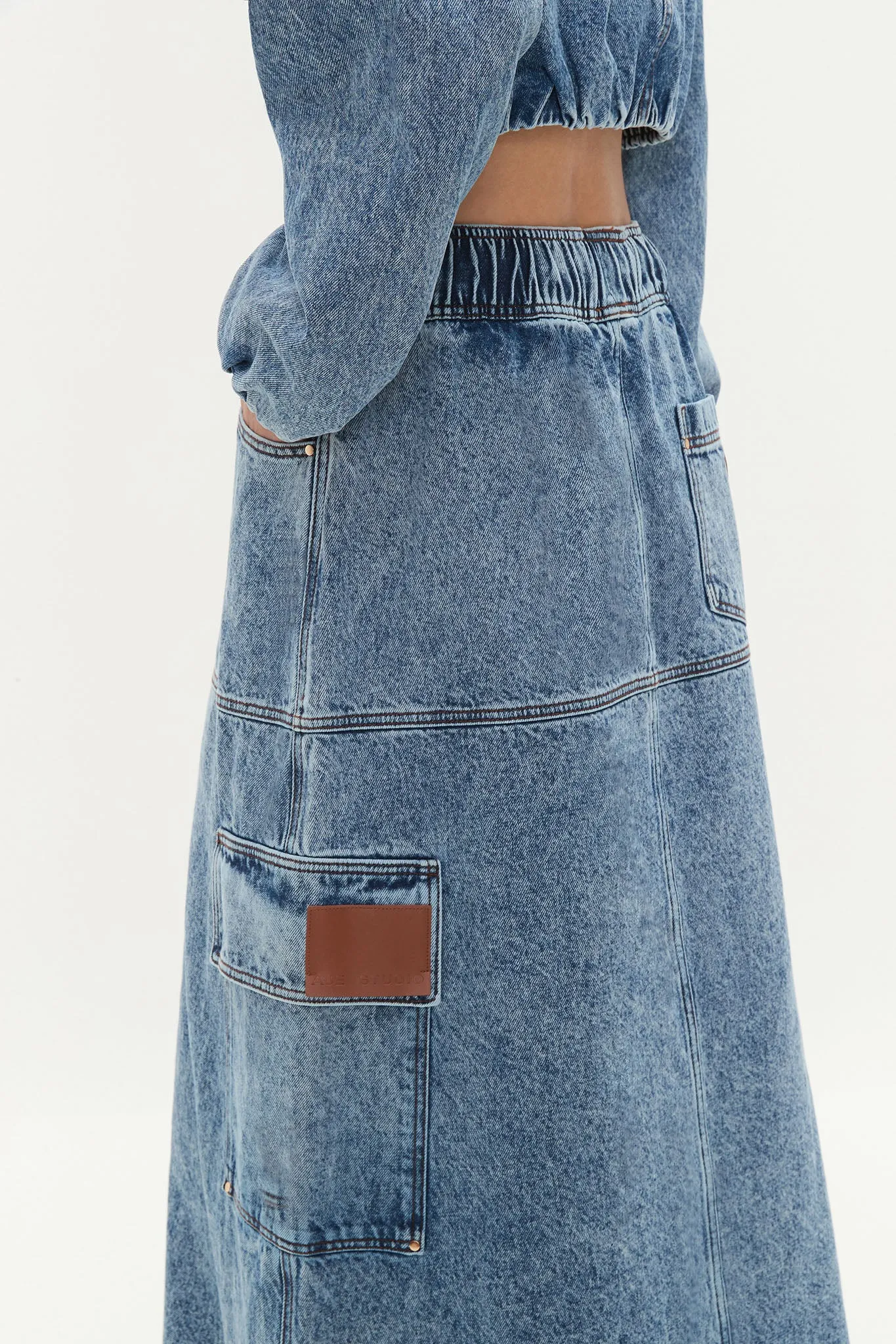 Blues Denim Maxi Skirt sold by Aje product image thumbnail 5