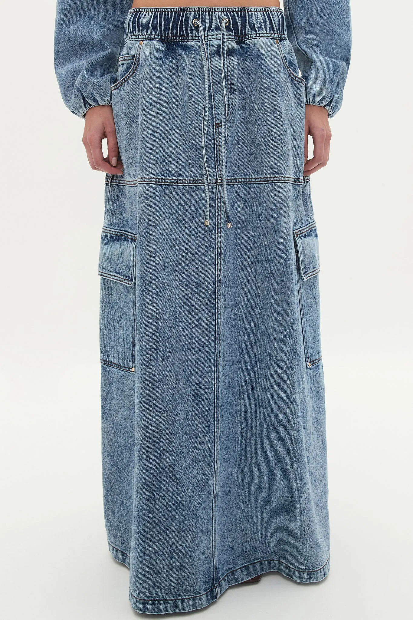 Blues Denim Maxi Skirt sold by Aje product image thumbnail 4