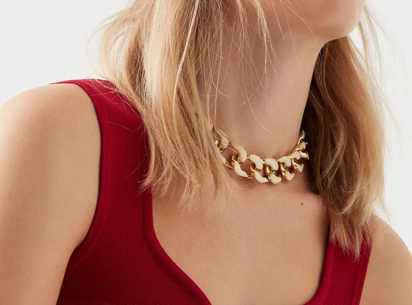 Glaze Chunky Chain Resin Necklace sold by Aje product image thumbnail 5