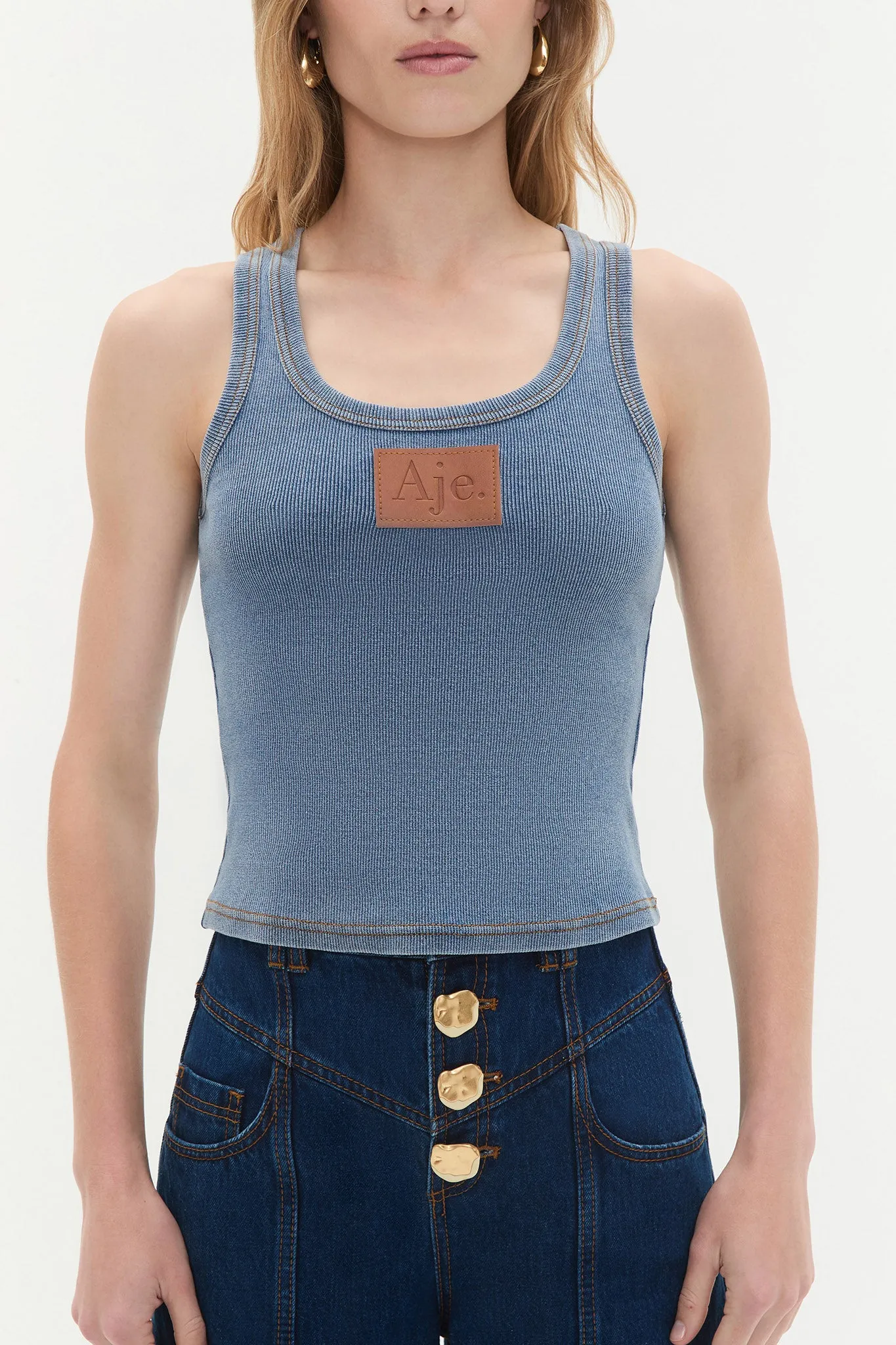 Tessa Racer Singlet sold by Aje product image thumbnail 4