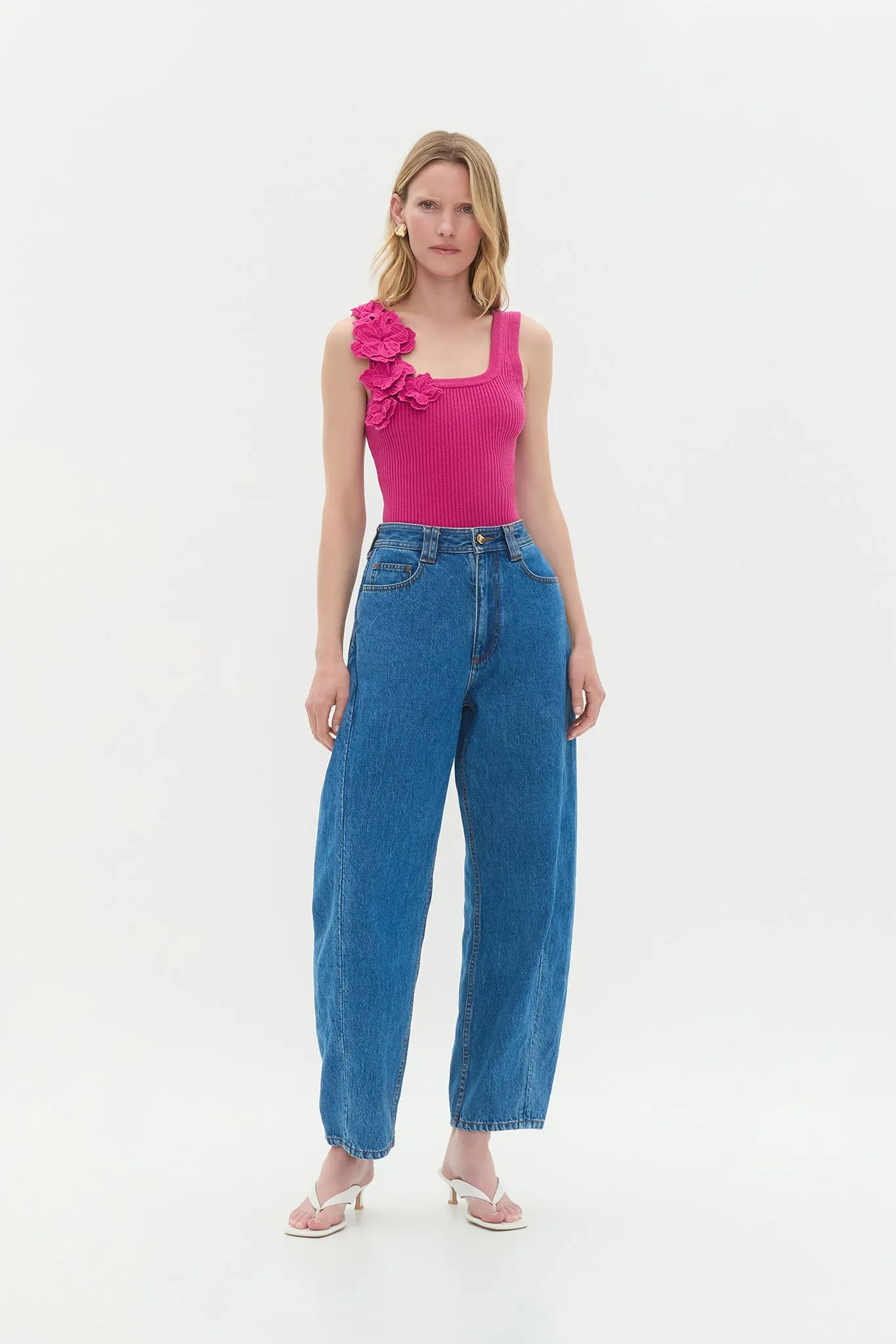 Splendour Flower Knit Tank sold by Aje
