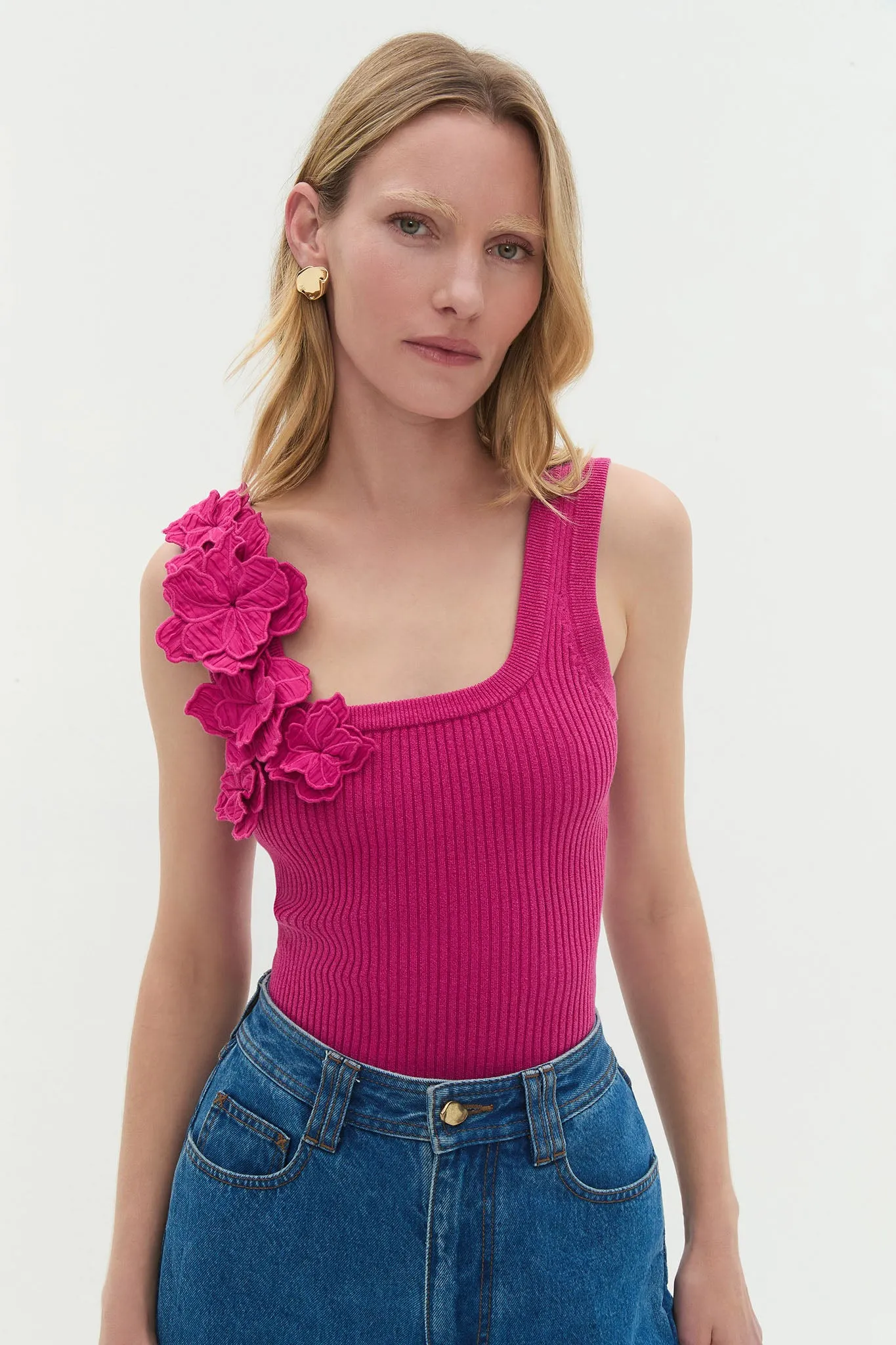Splendour Flower Knit Tank sold by Aje product image thumbnail 3
