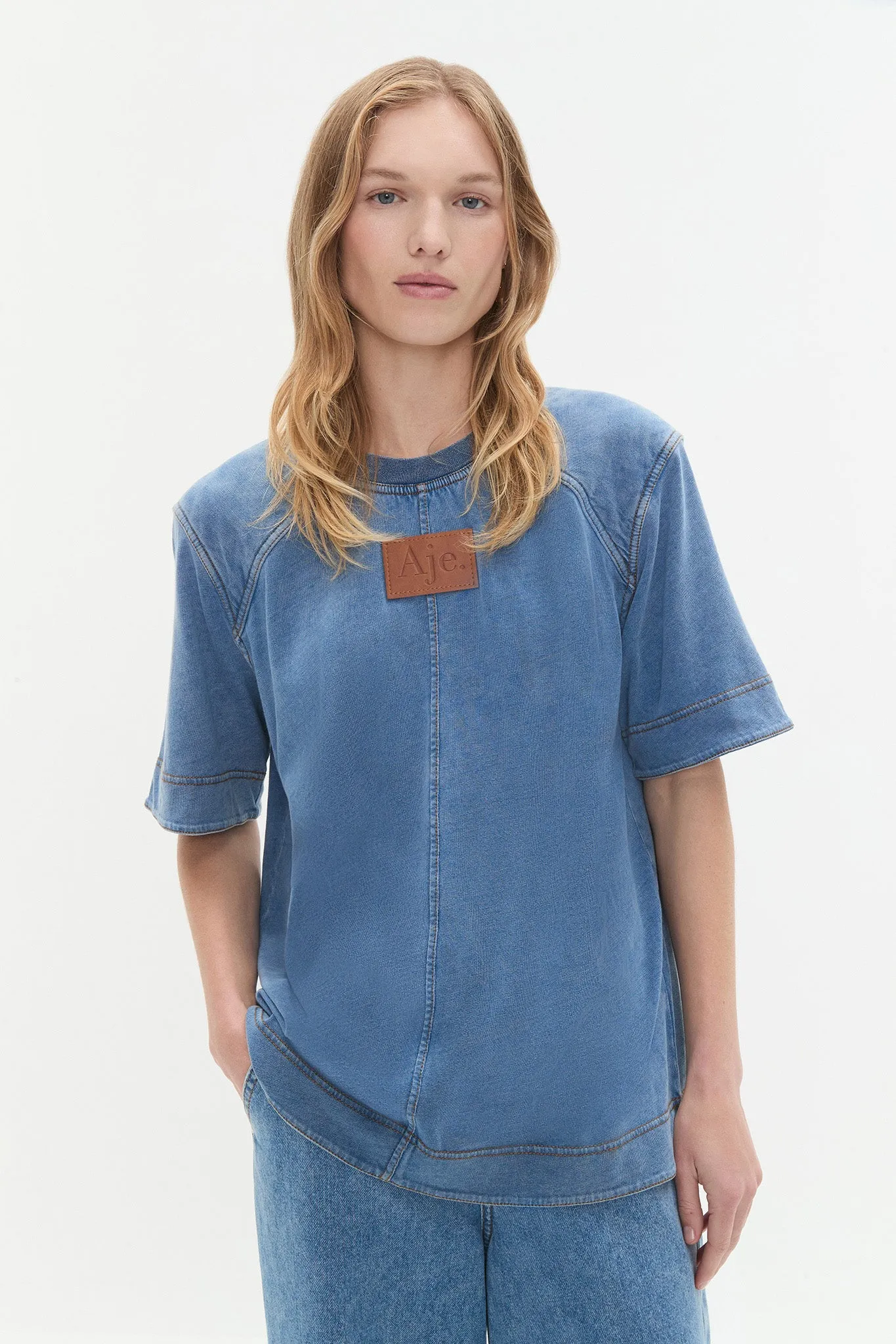 Remi Denim Wash Tee sold by Aje product image thumbnail 5