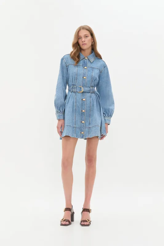 Lane Denim Mini Dress sold by Aje