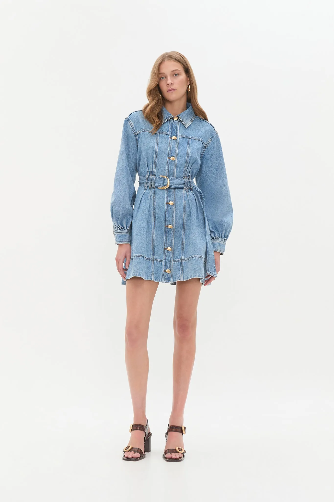 Lane Denim Mini Dress sold by Aje