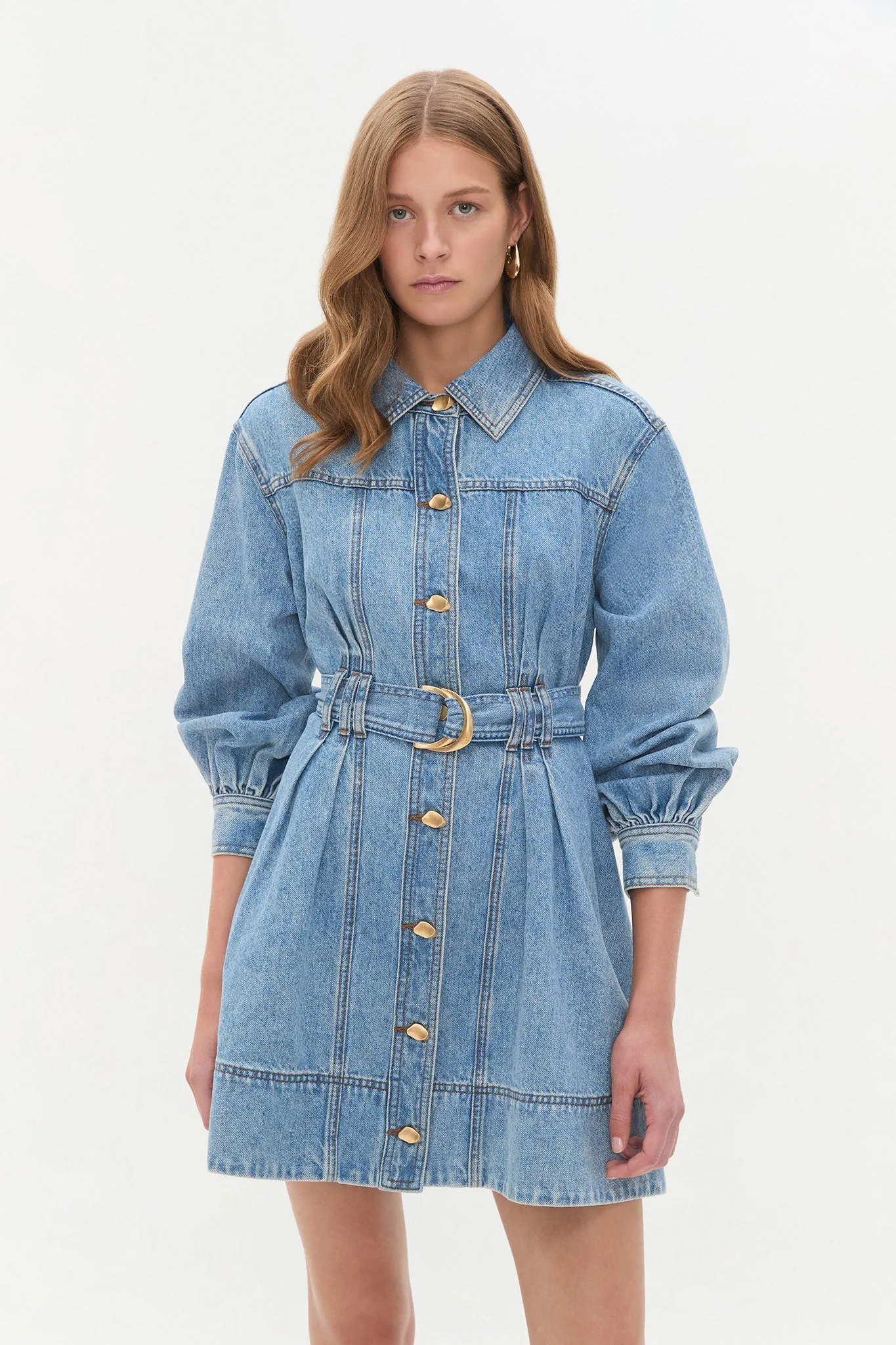 Lane Denim Mini Dress sold by Aje product image thumbnail 4