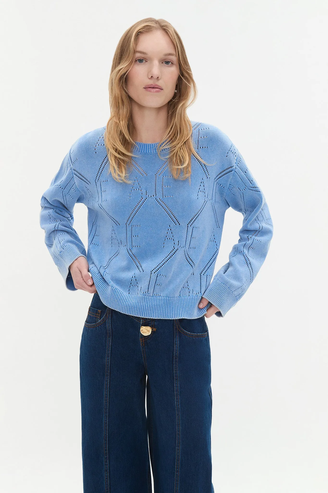 Diamond Logo Knit Jumper sold by Aje product image thumbnail 5