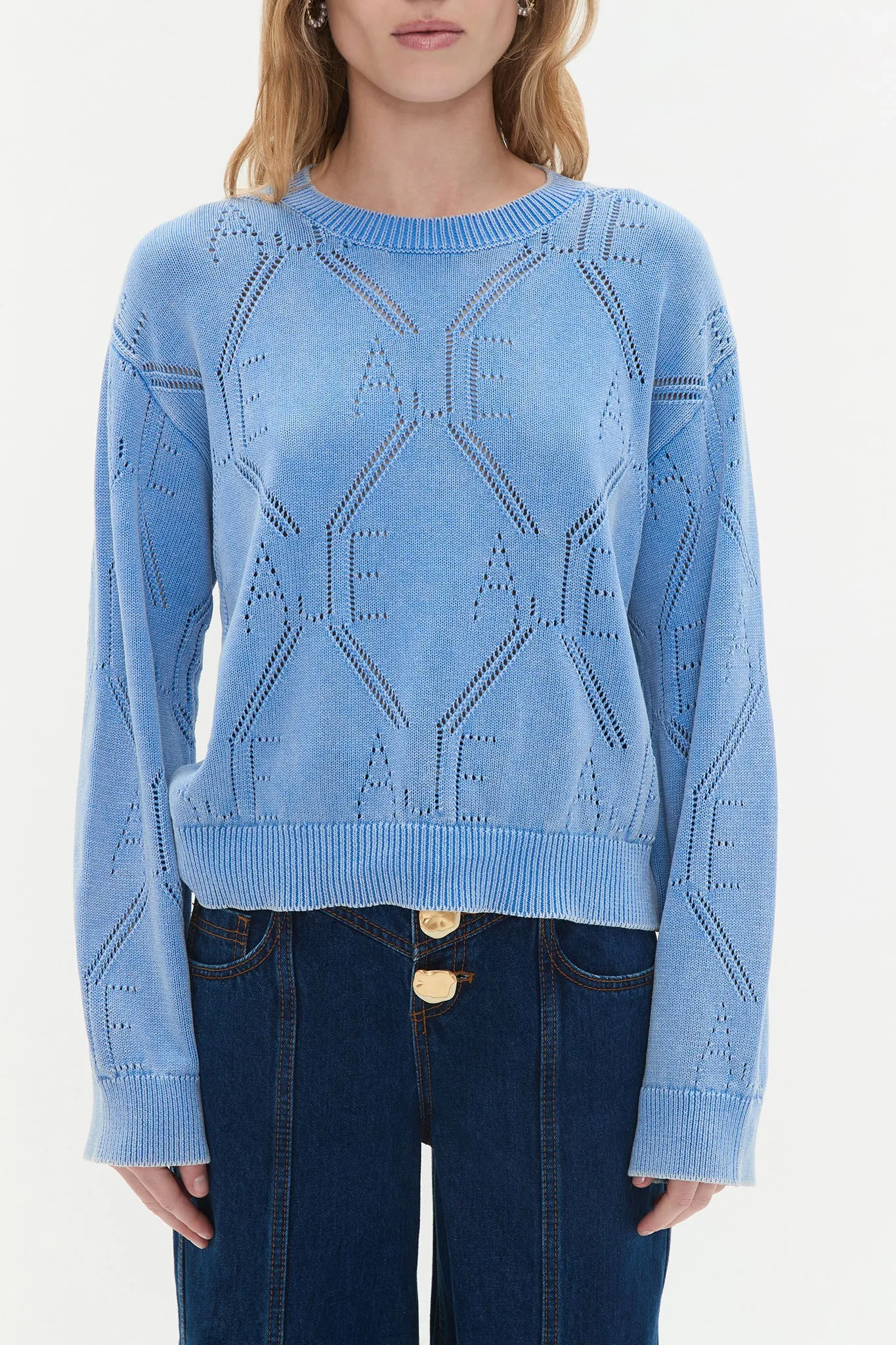 Diamond Logo Knit Jumper sold by Aje product image thumbnail 4