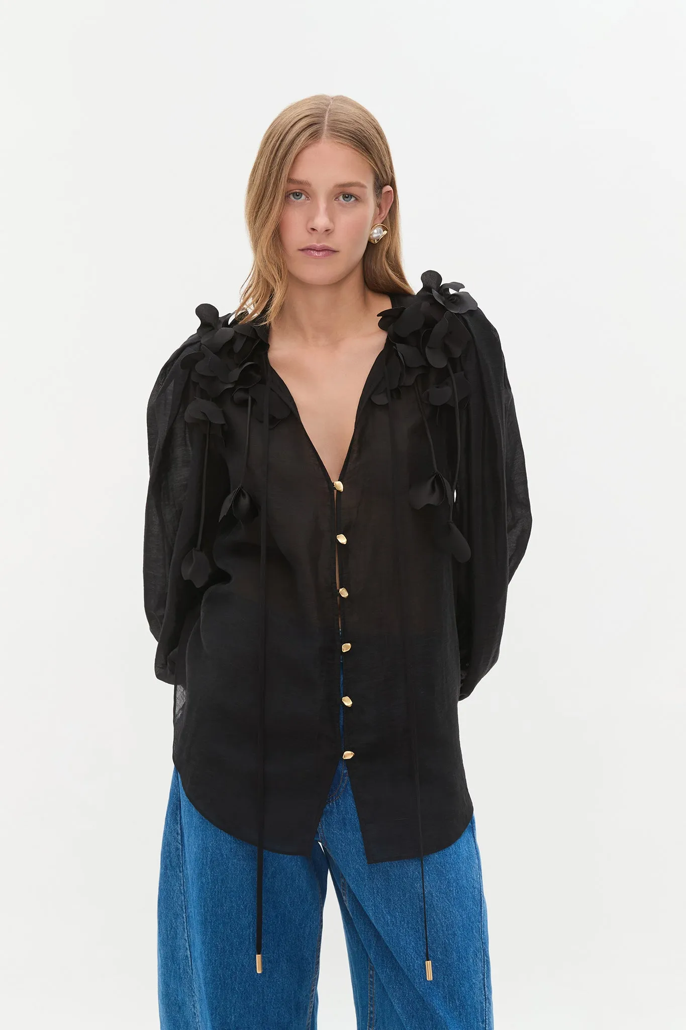 Camille Flower Blouse sold by Aje product image thumbnail 3