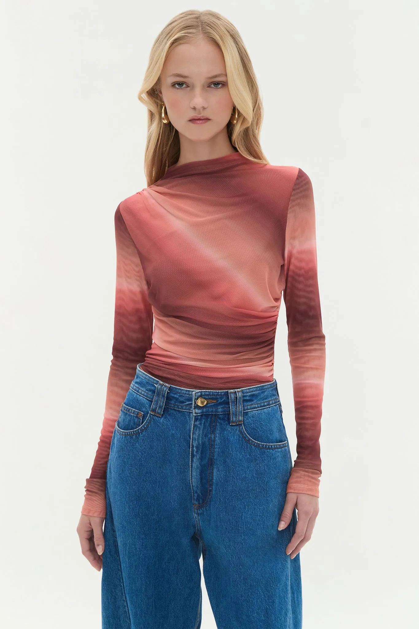 Saturn Mesh Top sold by Aje