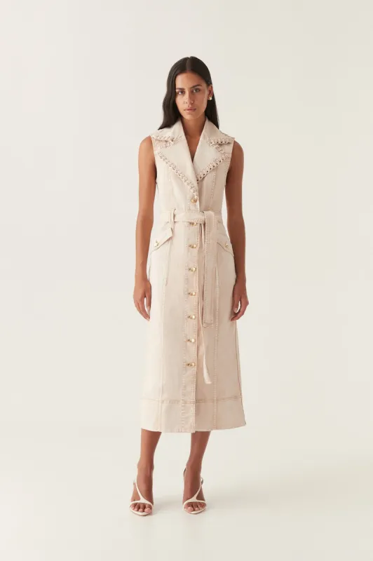 Lorah Denim Midi Dress sold by Aje