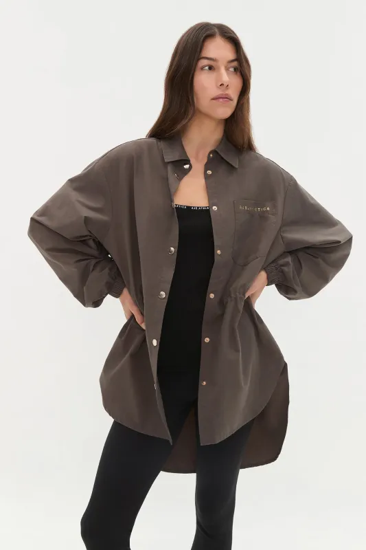 Oversized Storm Flap Shirt 445 sold by Aje