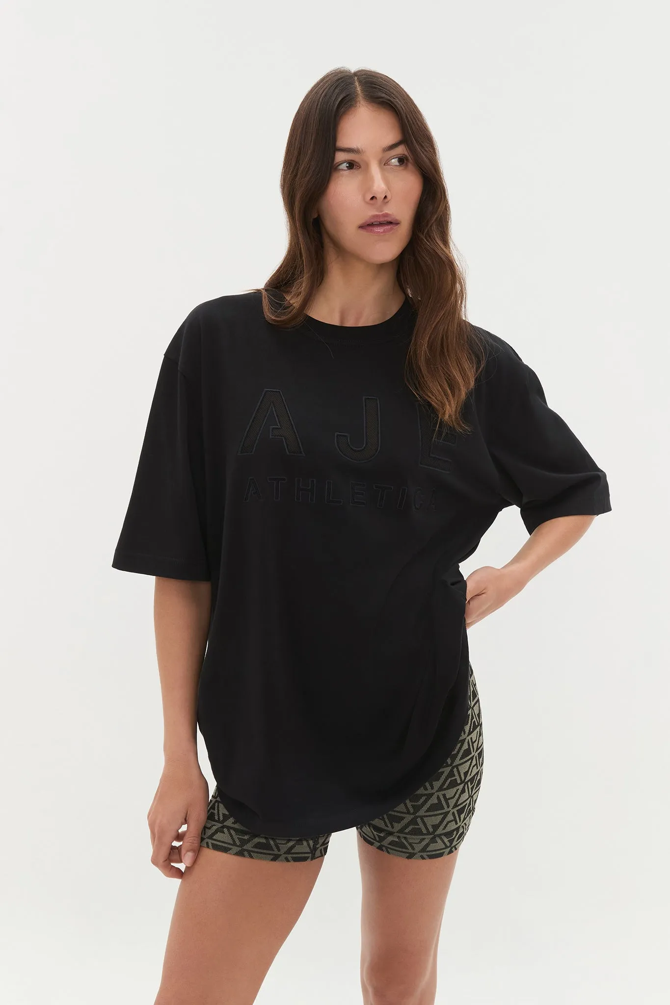 Stacked Logo Tee 102 sold by Aje