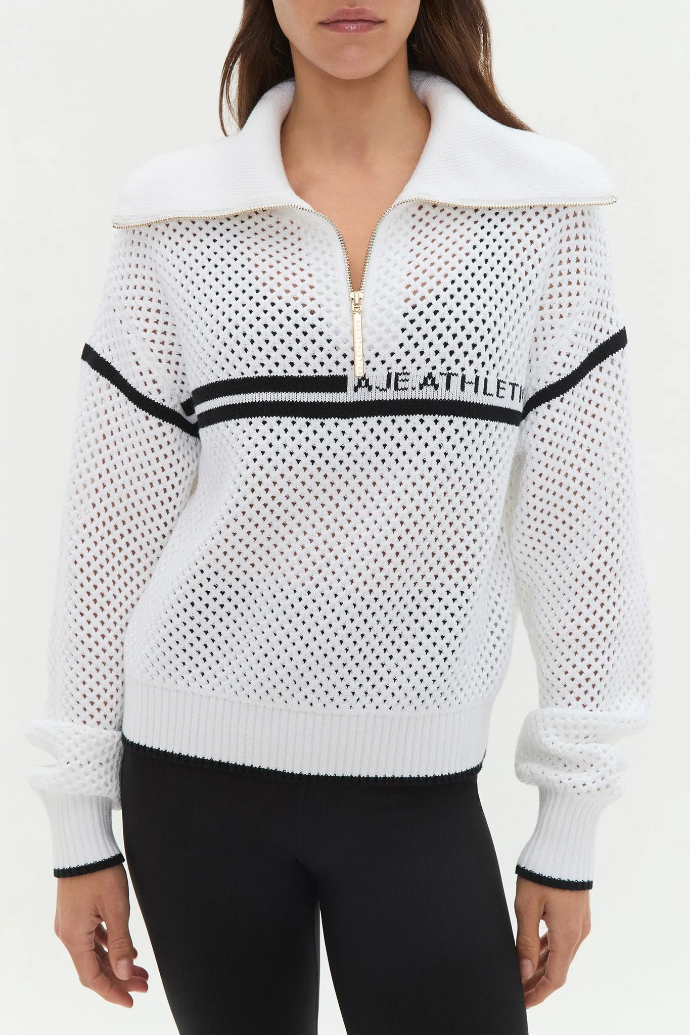 Contrast Zip Knit Jumper 414 sold by Aje product image thumbnail 5