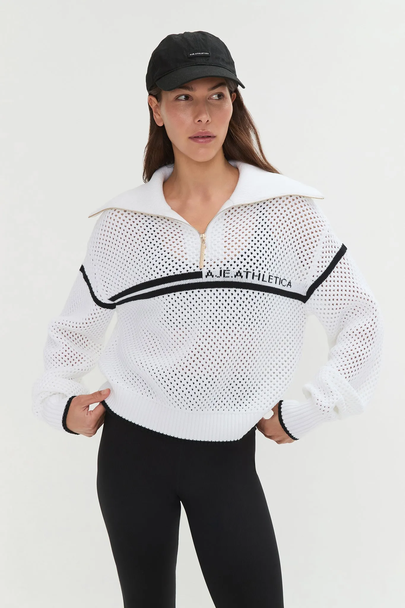 Contrast Zip Knit Jumper 414 sold by Aje product image thumbnail 4