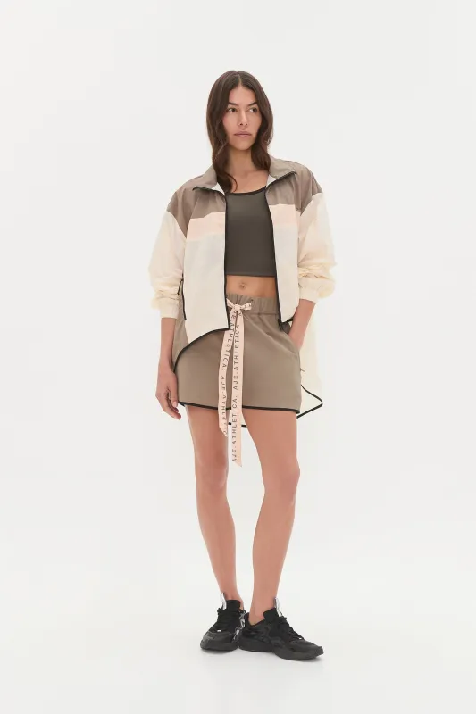 Logotape Spray Shorts 608 sold by Aje