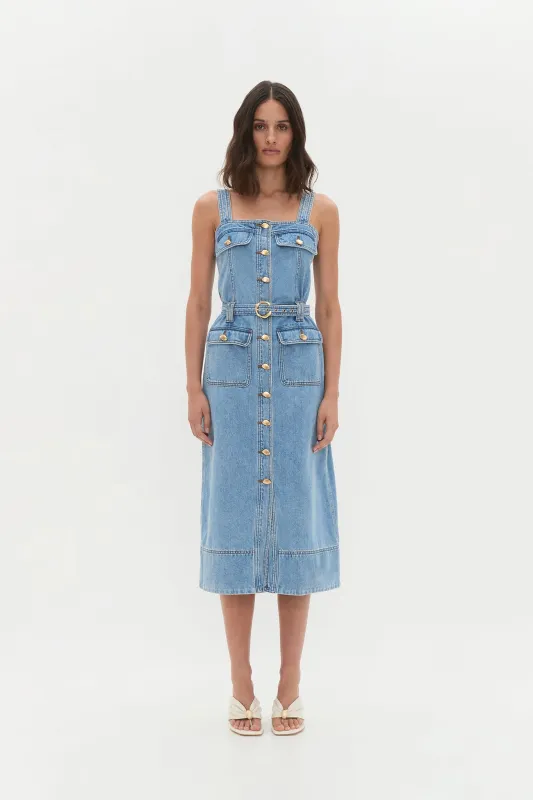 Holland Denim Midi Dress sold by Aje