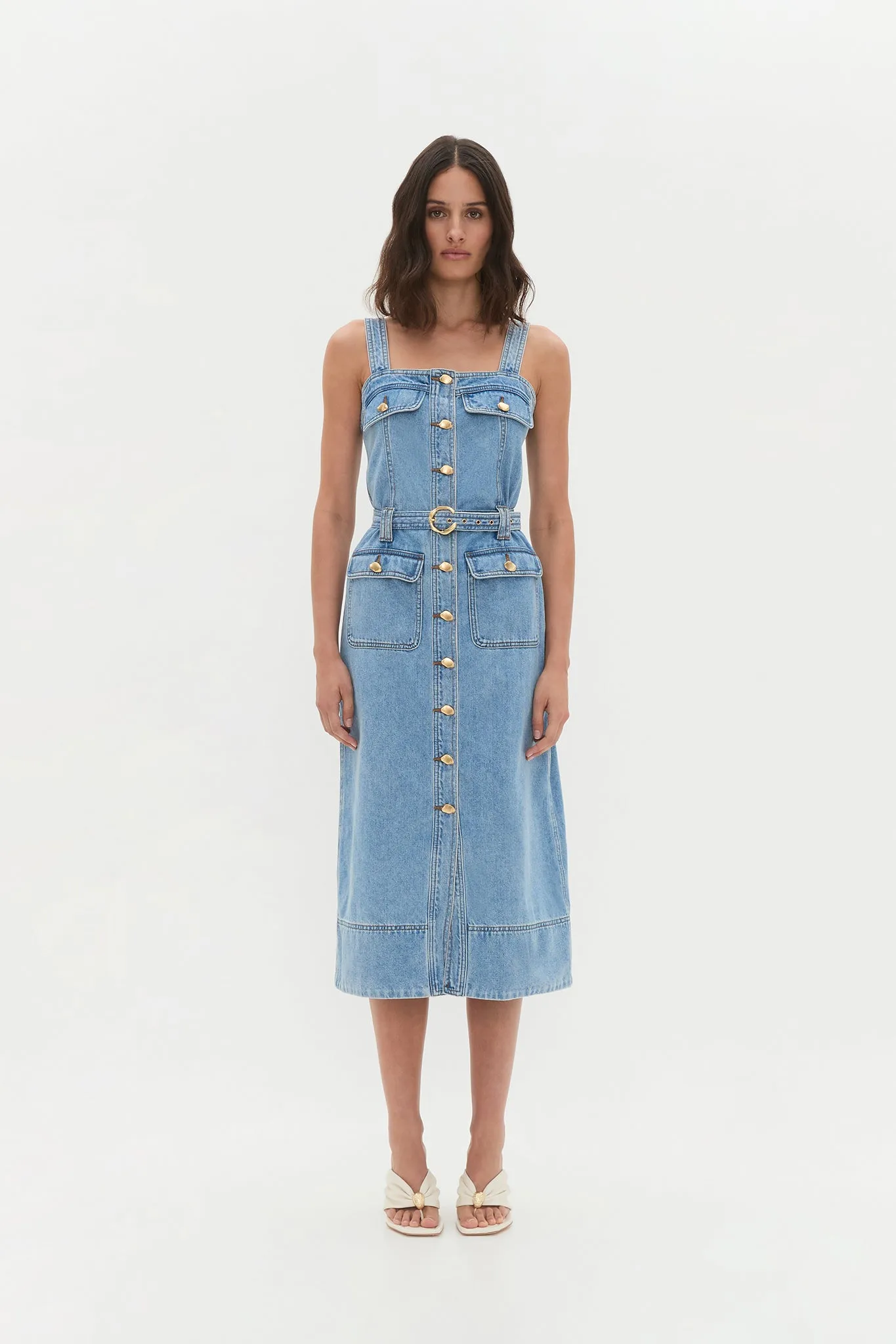 Holland Denim Midi Dress sold by Aje