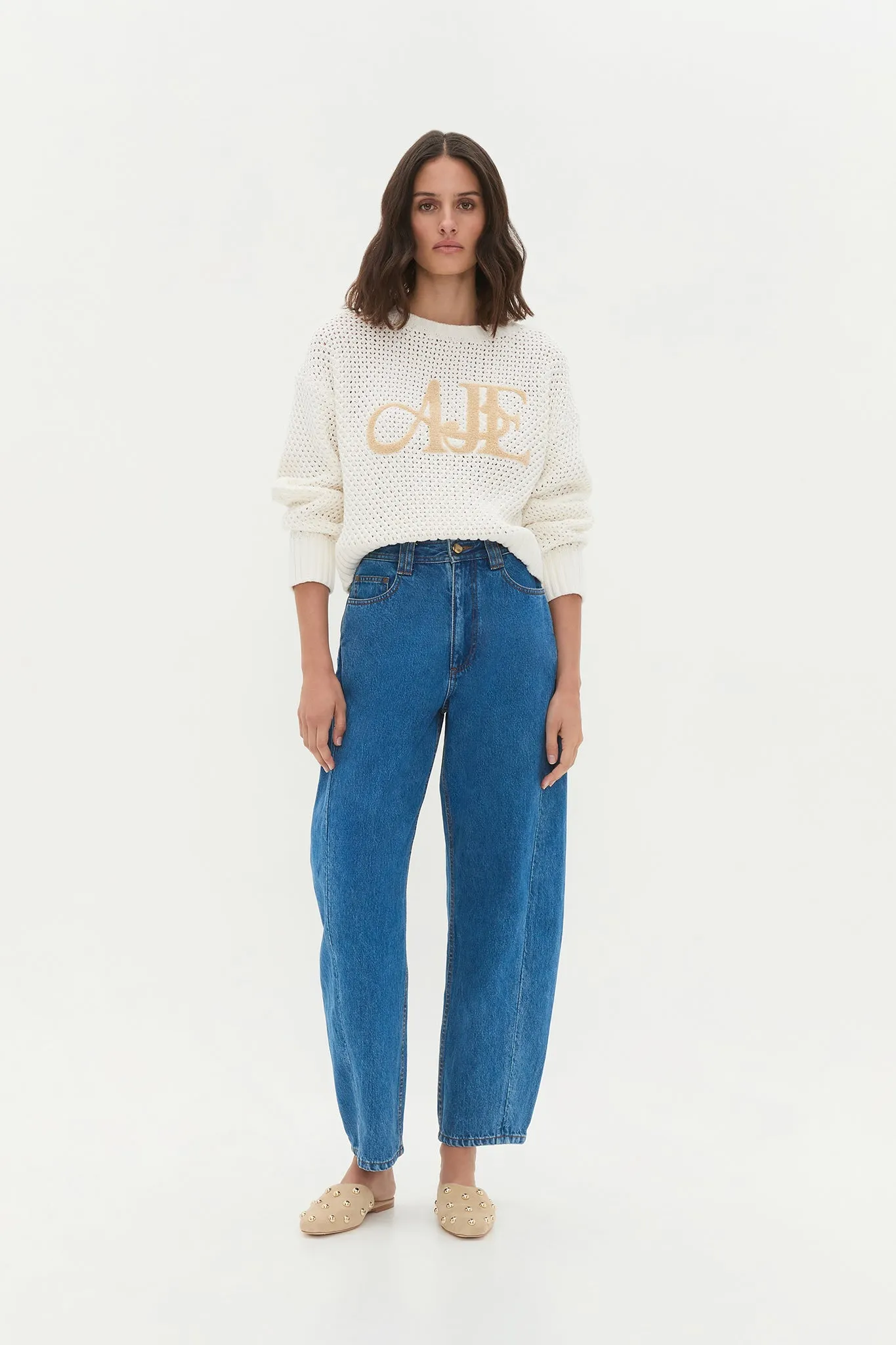Sky Logo Knit Jumper sold by Aje product image thumbnail 3