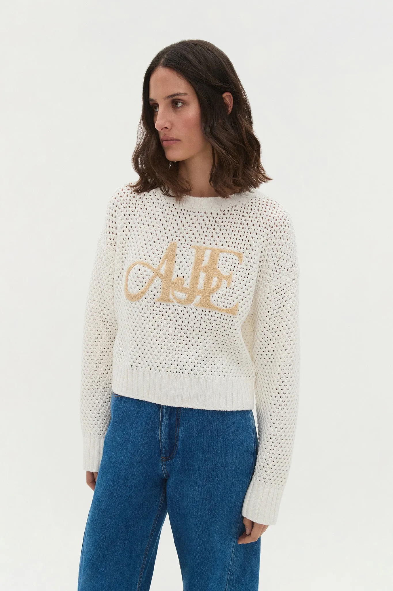 Sky Logo Knit Jumper sold by Aje product image thumbnail 5